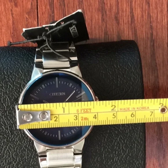 NWT Citizen Eco Drive Mens watch silver and blue